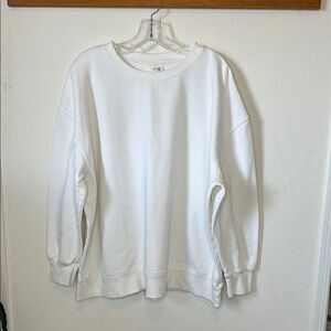 Terra & Sky, US size 2X, White Crewneck Sweatshirt